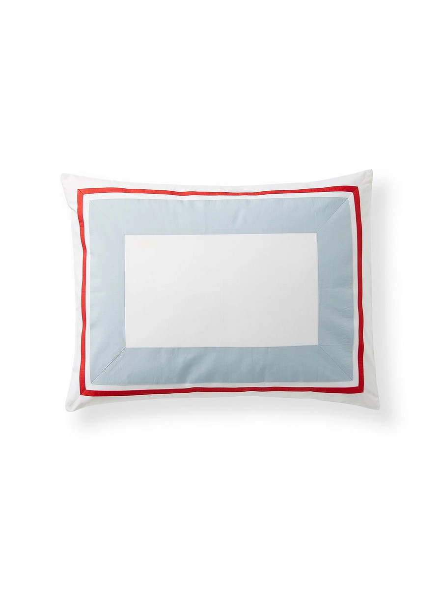 Borderline Percale Sham | Serena and Lily