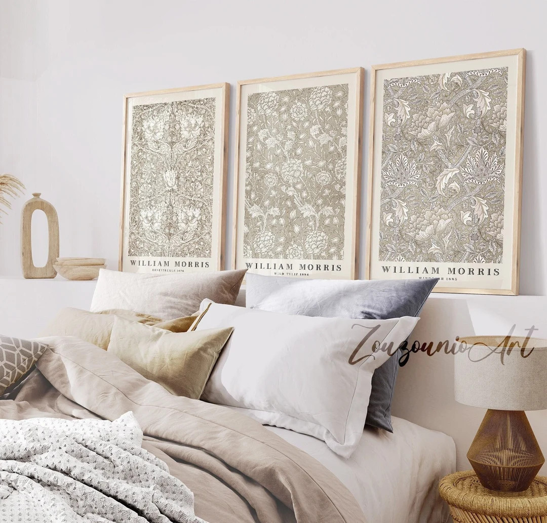 William Morris Set of 3 Wall Art Prints, William Morris Vintage Museum Exhibition Art Posters, Ar... | Etsy (US)