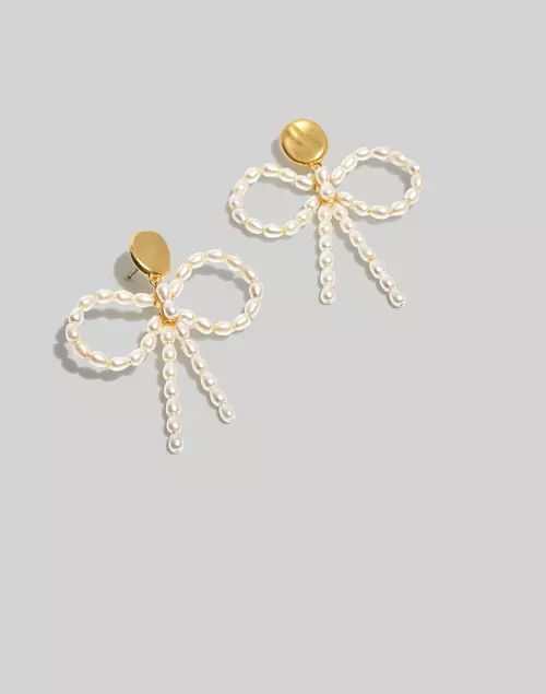 Pearl Bow Statement Earrings | Madewell