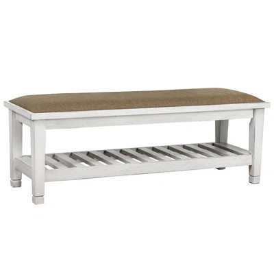 Bench With Storage Function And Comfortable Seat For Bedroom Antique White Cozy Practical | Wayfair North America