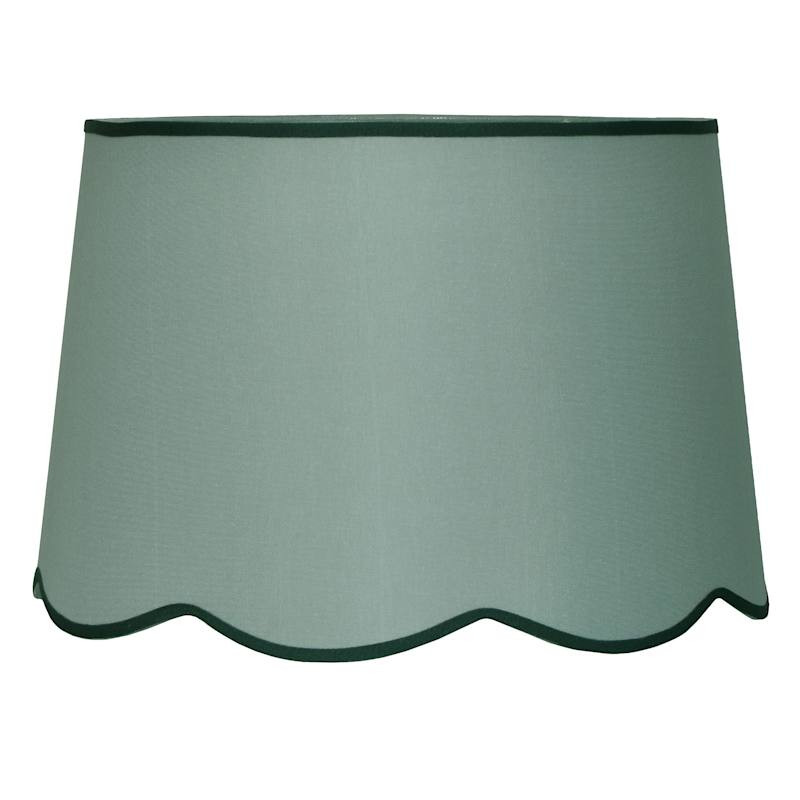 Sage Green Scalloped Medium Lamp Shade, 13x15x10 | At Home