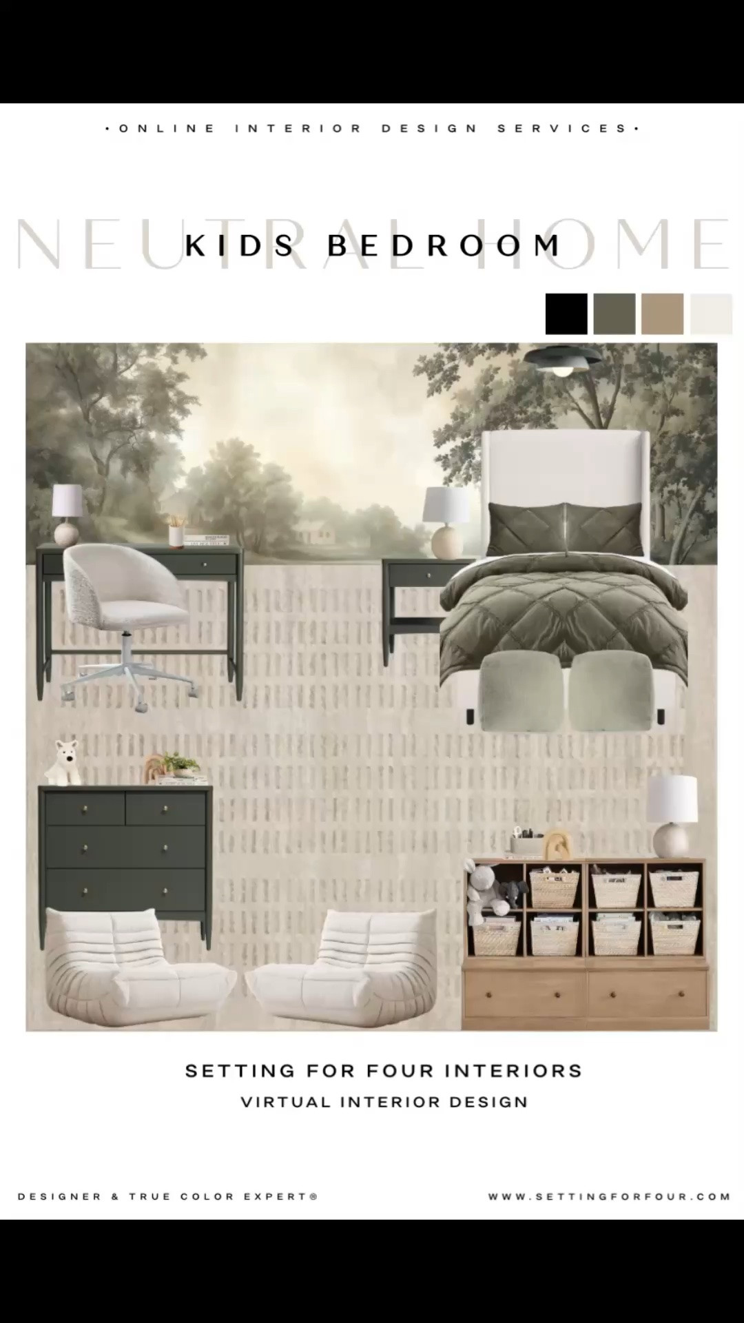 Cozy, stylish kids bedroom design, this upholstered bed and dresser are stunning! Designer picks, neutral aesthetic, neutral rug, green, beige, twin bed, playroom, boys bedroom, girls bedroom, earthy, landscape wall mural, vintage, nightstand, bedroom decor, kids dresser, kids desk and desk chair, loloi area rug, toy storage, bookcase, bookshelf, modern, transitional, traditional, minimalist, Wayfair home, Amazon home, Target style, Pottery Barn style, Restoration Hardware style #LTKFindsUnder50 #LTKFindsUnder100

#LTKhome #LTKsale #LTKkids