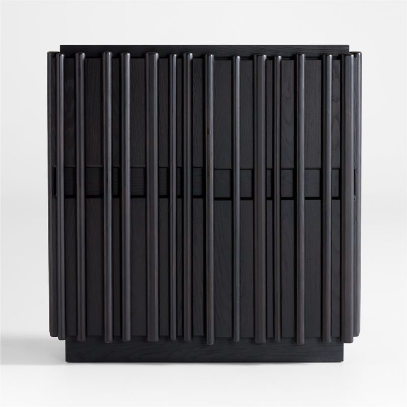 Bardi Ebonized Ash Wood Storage Entryway Cabinet + Reviews | Crate & Barrel | Crate & Barrel