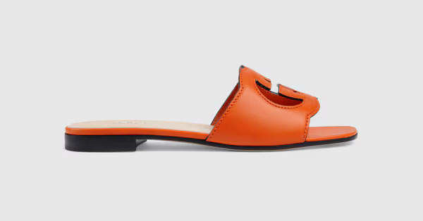 Women's Interlocking G cut-out slide sandal | Gucci (US)