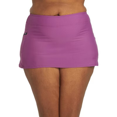 Sporti Plus Size Active Solid Swim Skirt | Target