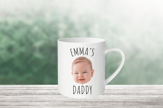Baby Photo Gift, Baby Photo Mug for Dad, Custom Baby Face Mug, Personalized Photo Gift for Dad, N... | Etsy (US)