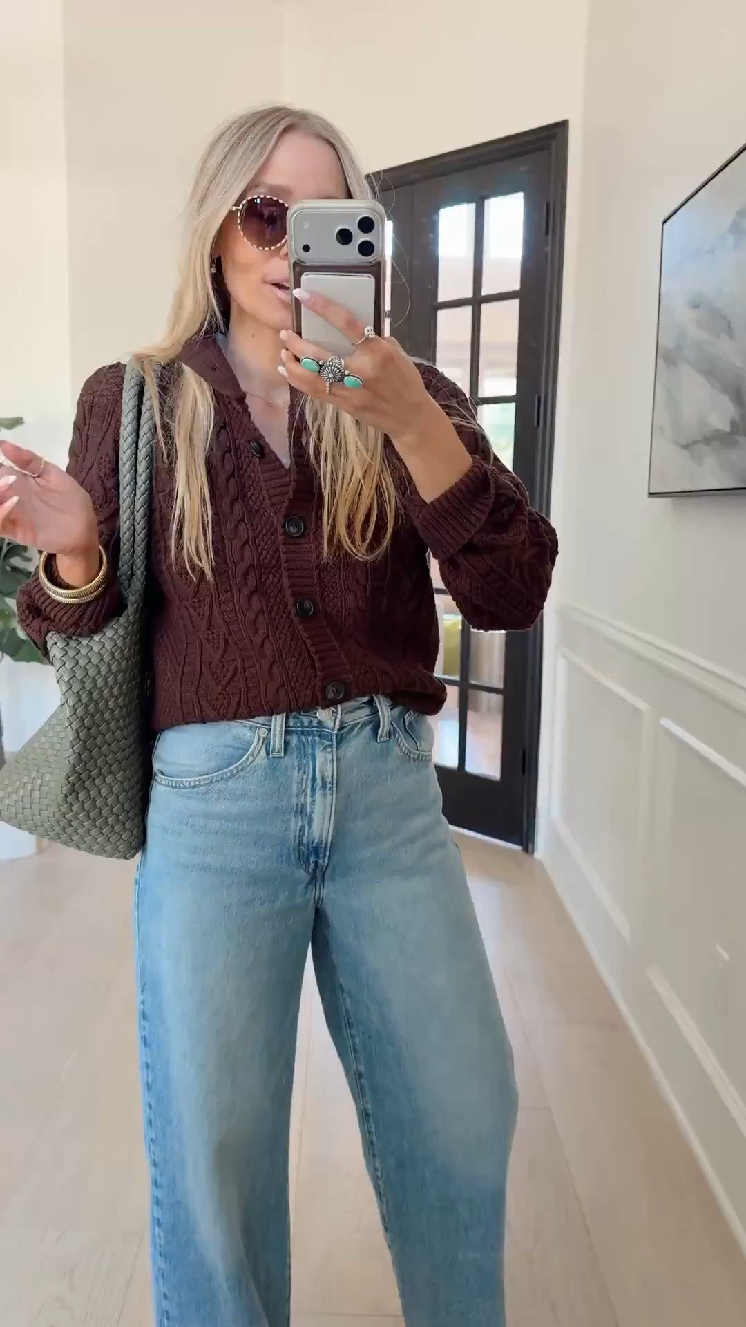 🤍Free People inspired sweater cardigan at Walmart for under $25🎉🤍✨🙌🏼

Wearing my tts (small)

5’5” // 120 ish lbs