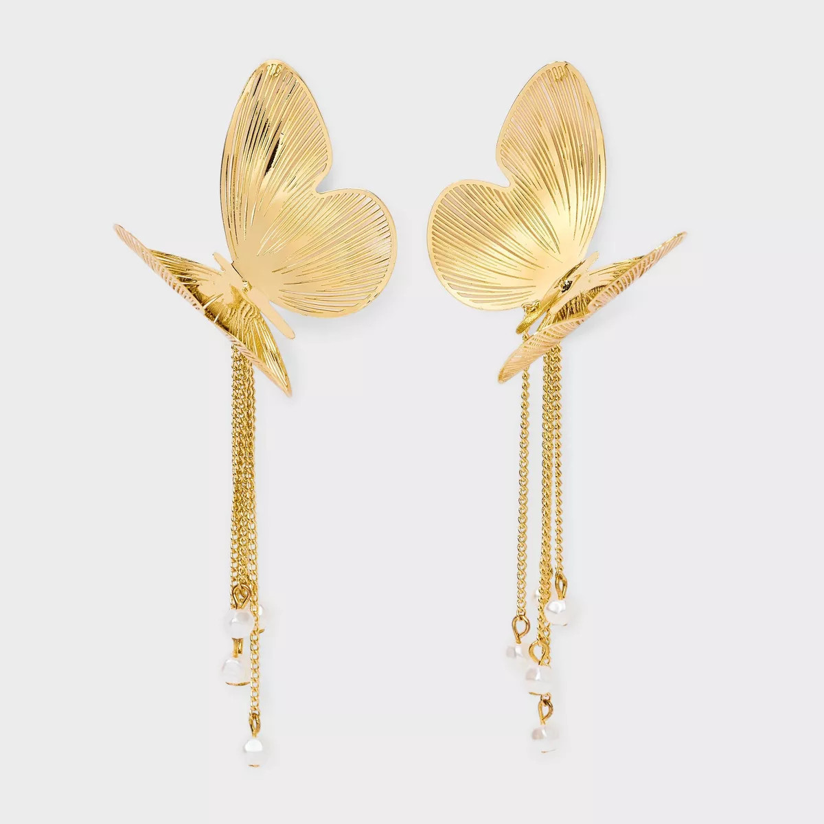Folded Wing Butterfly Tassel Earrings - Wild Fable™ Gold | Target