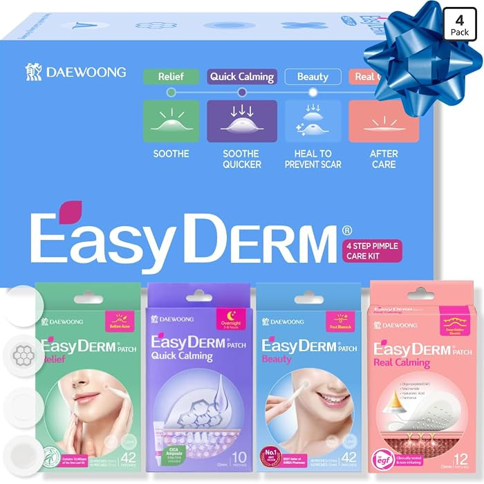 EasyDerm 4-Type(106ea) Pimple Patch Gift Set - Korean Total Acne Care | Amazon (US)