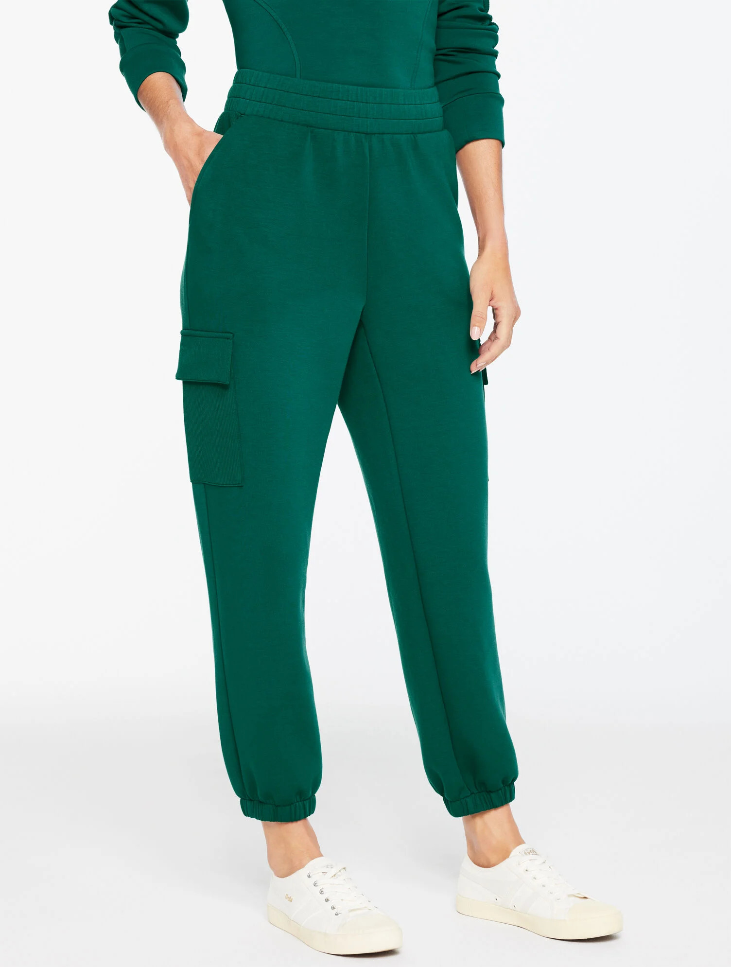 AirKnit Stretch Ribbed Cargo Joggers | Talbots