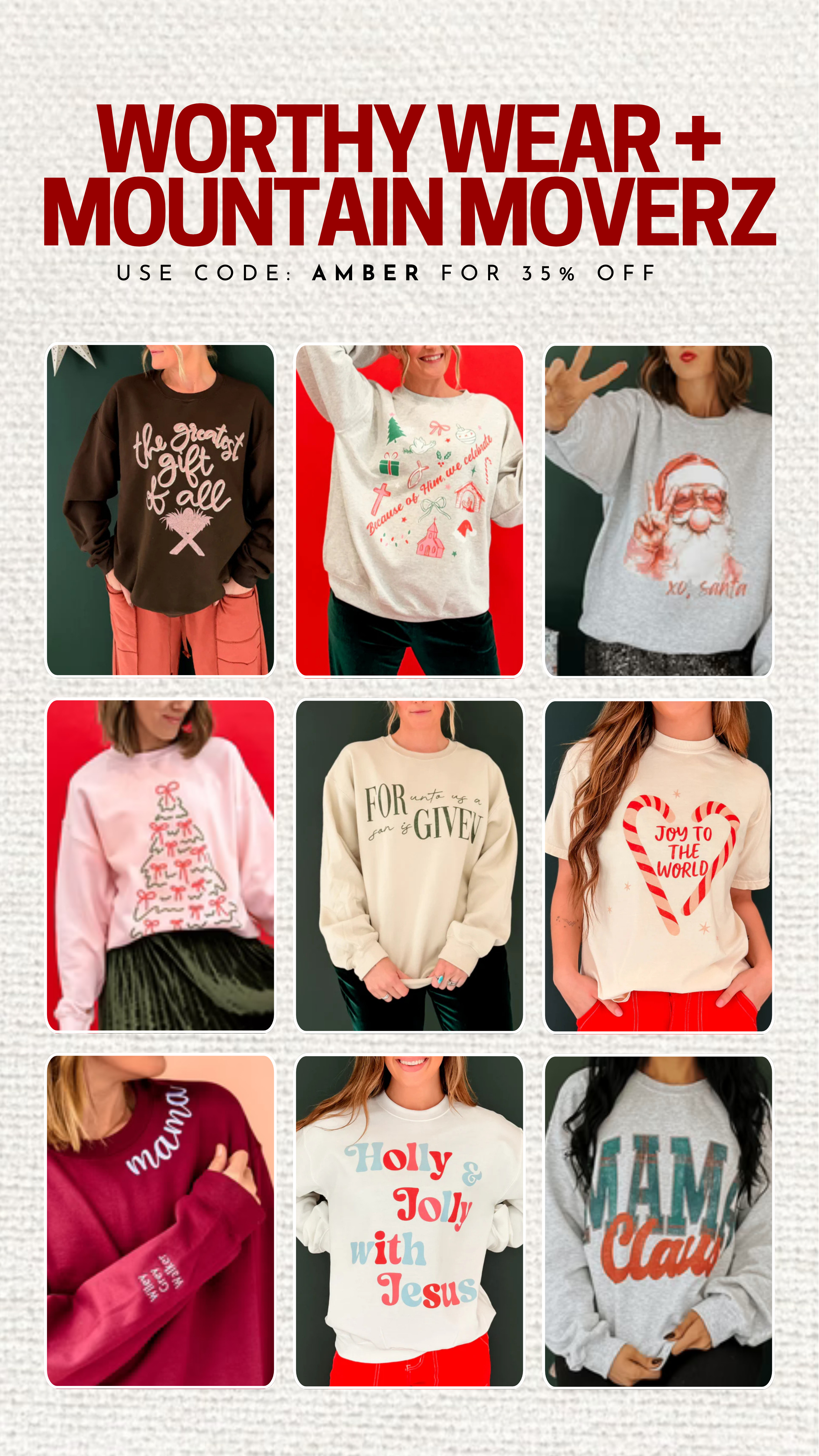 worthy wear + mountain moverz use my cose amber for 35% off!

worthy wear, santa sweatshirt, holiday sweaters 

 #LTKGiftGuide #LTKHoliday #LTKSeasonal