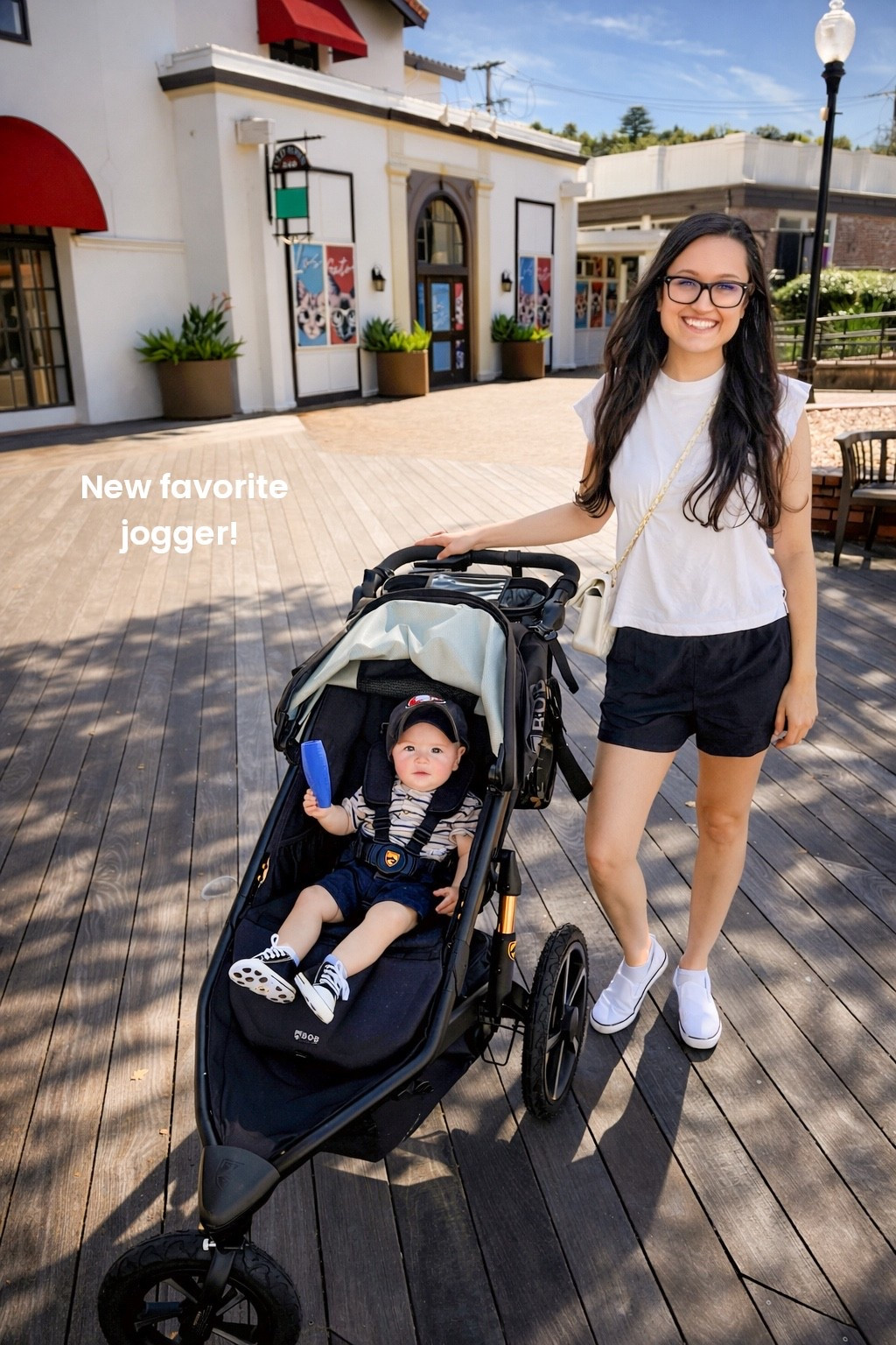 Mom and son day downtown Los Gatos! I have to share our new favorite jogger, the @bobgearus Alterrain Pro!!

Lightweight aluminum frame, reflective rims (safety but make it chic). SmoothShox suspension + air-filled tires = baby cruising like they’re in first class, even on bumpy paths. And the ergonomic handbrake? Downhill control at my fingertips because we are not doing chaos today.

Waterproof, windproof, UPF 50+ canopy for that protected, unbothered glow ☀️🌧️ Ultra-padded seat with infinite recline for snack mode and nap mode. XL zip cargo basket + five storage pockets (yes, there’s a phone holder because priorities), and a one-hand quick fold because mom life = multitasking queen.

#LTKBump #LTKKids #LTKBaby