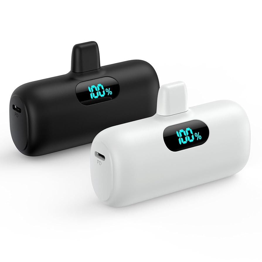 [2 Pack]Mini Portable Charger 5000mAh,Ultra-Compact 15W PD Fast Charging Power Bank,LCD Display C... | Amazon (US)