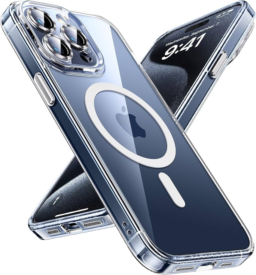 JUESHITUO Magnetic Clear for iPhone 15 Pro Max Case with Full Camera Protection [No.1 Strong N56 ... | Amazon (CA)