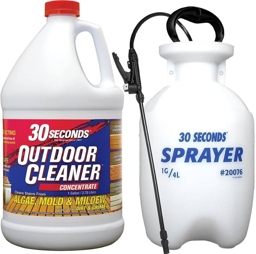 30 SECONDS Outdoor Mold & Mildew Stain Remover | Concentrate | 128 fl. oz. & Outdoor Cleaner 1 Ga... | Amazon (US)