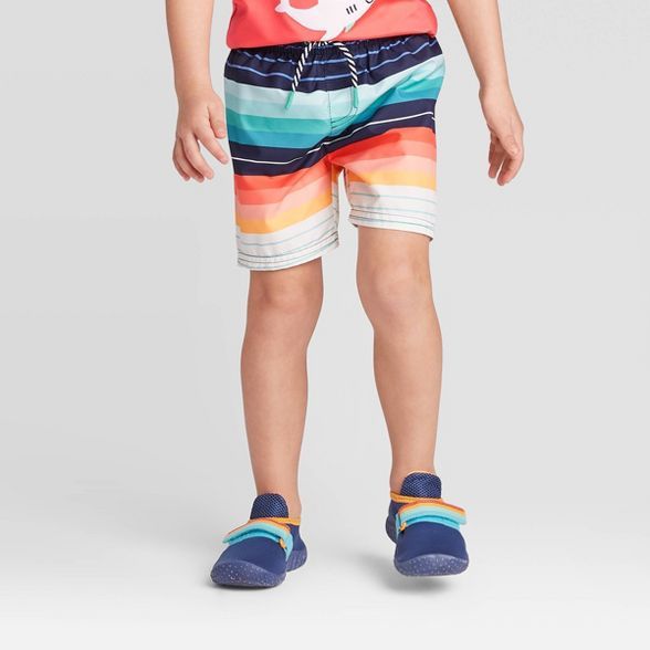 Toddler Boys' Retro Stripe Swim Trunks - Cat & Jack™ | Target