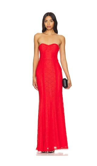 Mari Elena Gown in Cherry Red | Revolve Clothing (Global)