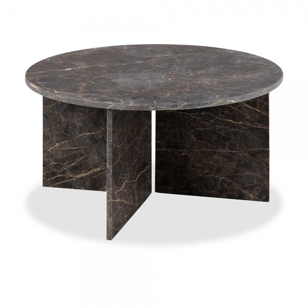 Vega Round Coffee Table, Storm Grey Marble | Cult Furniture UK