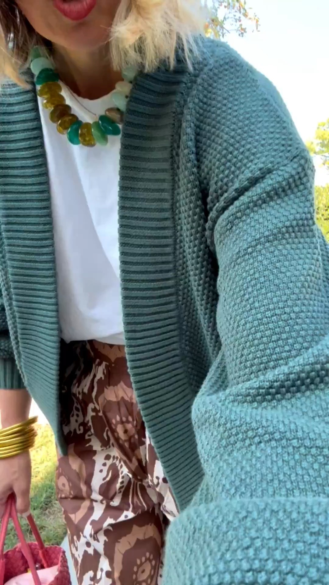 These pants!!! The Zon for the win and the new color in this cardigan is such a yes!! 
Tee - xs
Pants - small 
Cardigan - xs 
Mary Jane’s  - 7.5 (1/2 size down)

#LTKdayinmylife #LTKSeasonal #LTKOver40