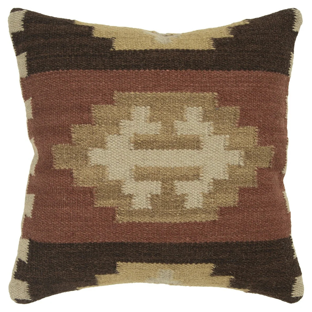 Brown Beige Tribal Down Filled Throw Pillow | Bed Bath & Beyond
