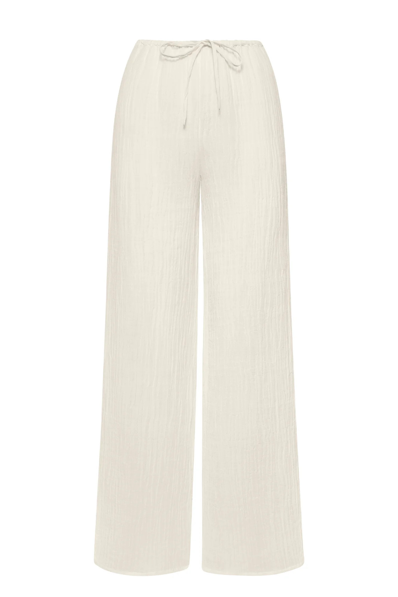 Belize Pant - Ivory Crinkle Linen | Monday Swimwear
