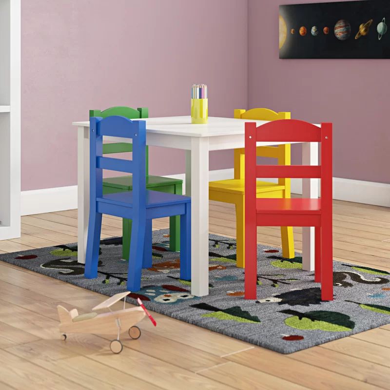 Aztlan Kids 5 Piece Play Or Activity Table and Chair Set | Wayfair North America