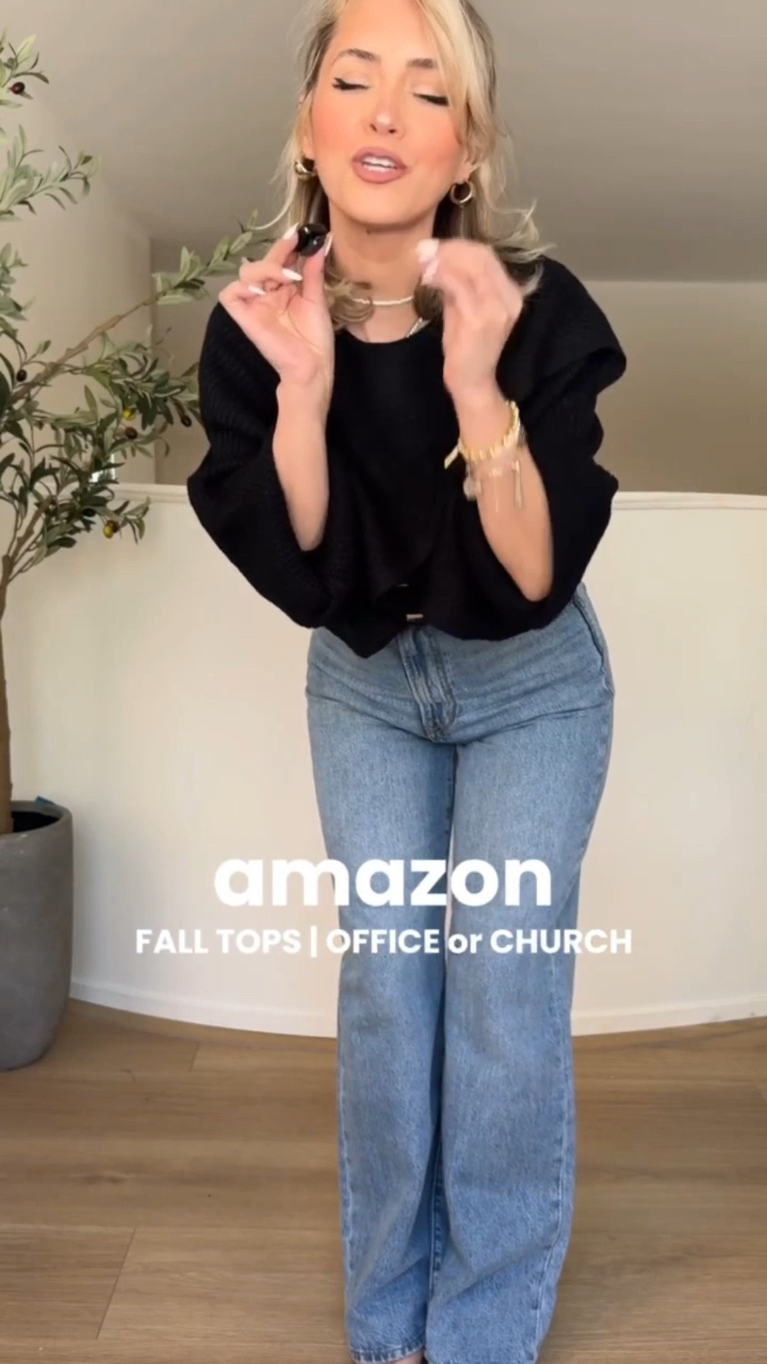 Fall top for office or church 🤩 wearing small

Jeans size 27 in the color not the same medium wash

#LTKootd #LTKU #LTKWorkwear