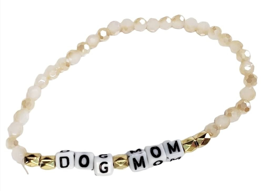 Dog Mom Jewelry, Dog Mom Bracelet Beaded Stretch Bracelet, Gifts for Pet Lovers | Amazon (US)