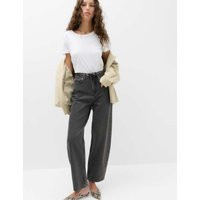 M&S High Waisted Balloon Leg Jeans Black Mix | Marks & Spencer (UK)