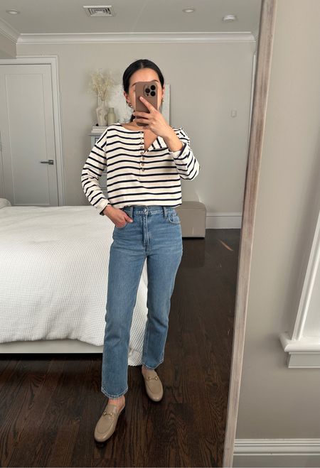casual jeans + loafers outfit // petite straight leg jeans 

•Abercrombie straight leg jeans 24 short 
•Sezane striped tee xxs
•Gucci mules size 35.5. I’m wearing the color “mud”, also linked a similar look for less
•Boll & Branch bedding 

#LTKshoecrush #LTKstyletip #LTKSeasonal