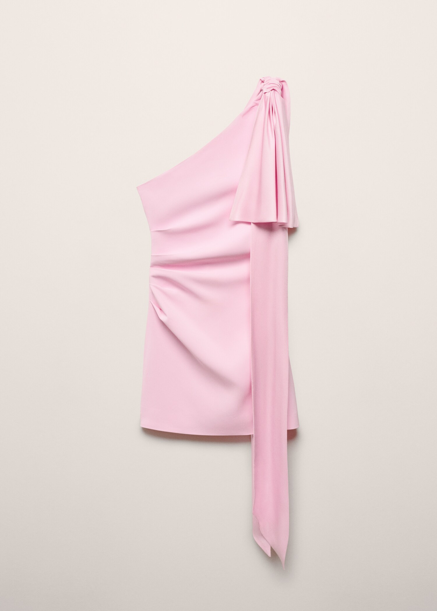 Asymmetrisches Kleid mit Maxi-Schleife - Damen | MANGO Deutschland | MANGO (DE)