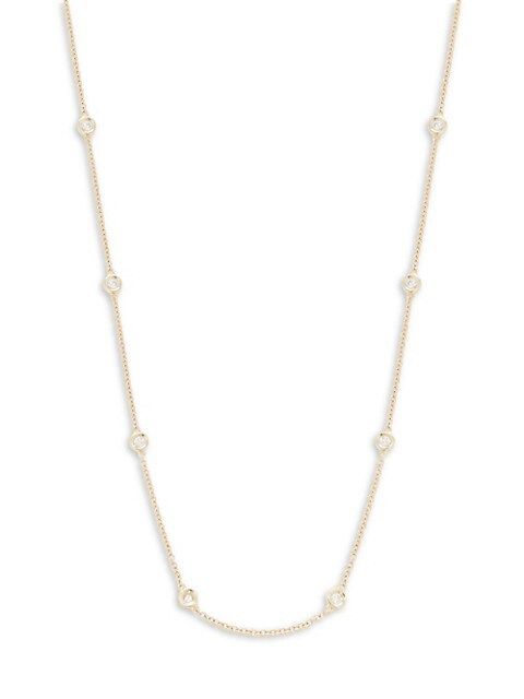 Saks Fifth Avenue 14K Yellow Gold & 0.28 TCW Diamond Station Necklace/18" on SALE | Saks OFF 5TH | Saks Fifth Avenue OFF 5TH (Pmt risk)