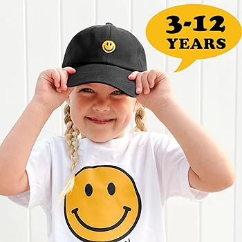SONMONY Smile Face Toddler Baseball Cap Boy Baseball Hats Kids Washed Funny Hats Adjustable Cute ... | Amazon (US)