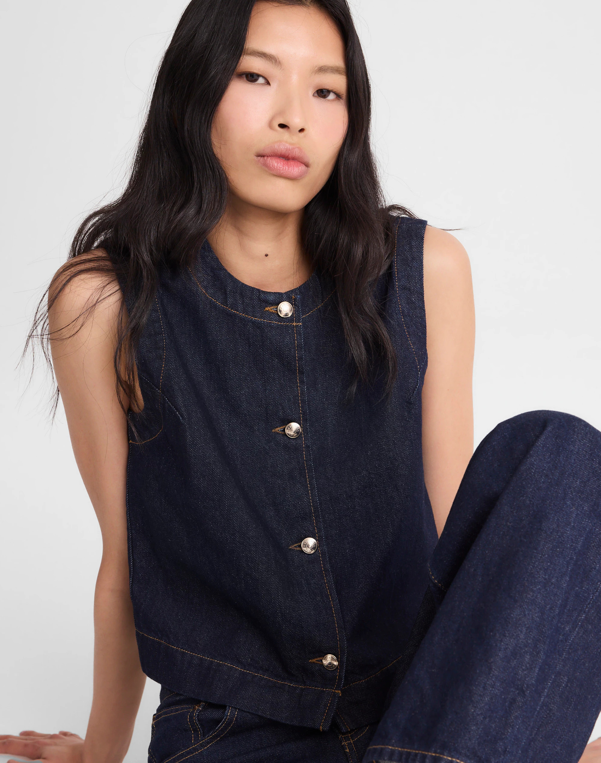 Denim Shell Vest Top | Madewell