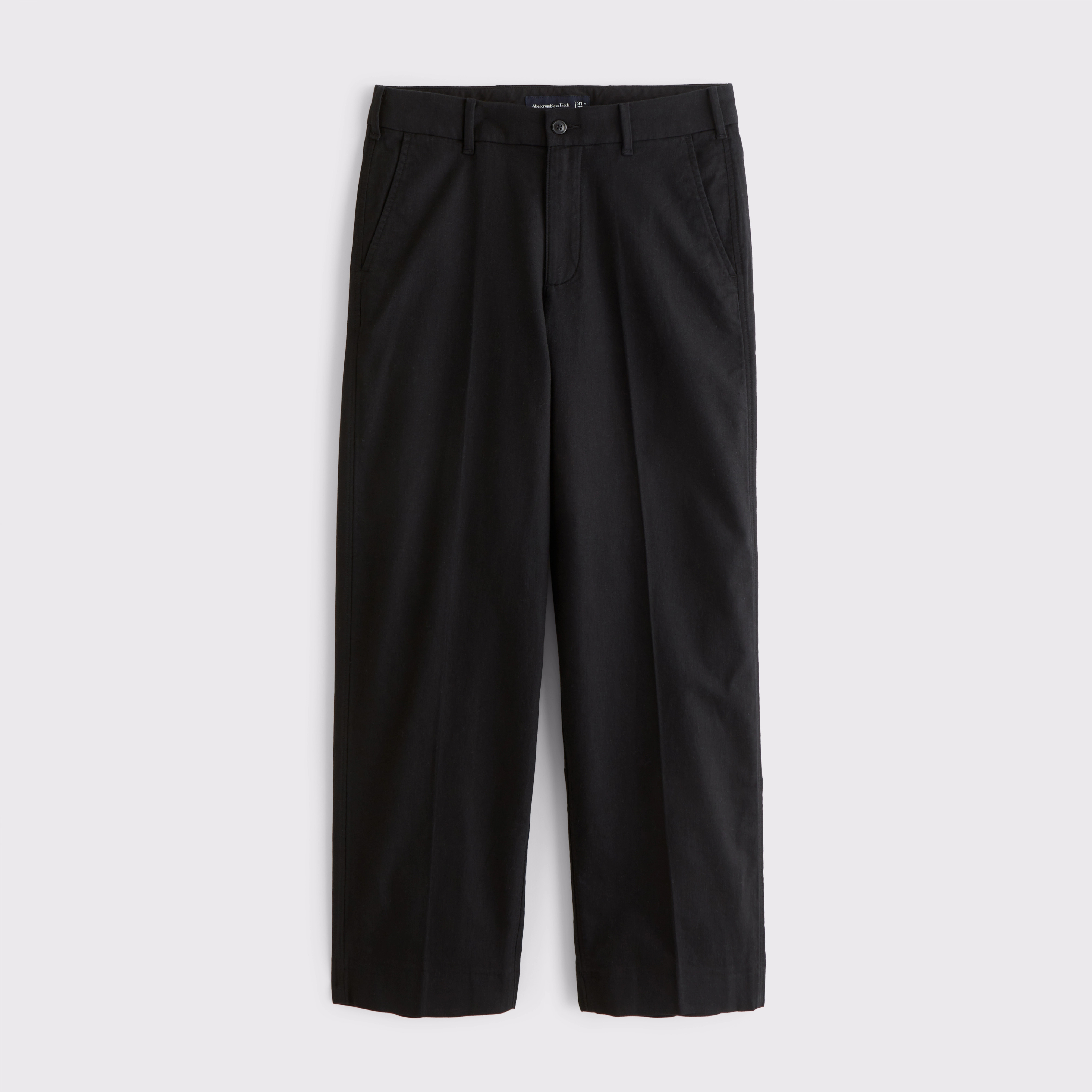 Linen-Blend Baggy Trouser | Abercrombie & Fitch (US)