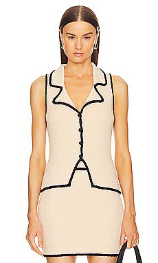 L'Academie by Marianna Elektra Vest in Beige from Revolve.com | Revolve Clothing (Global)