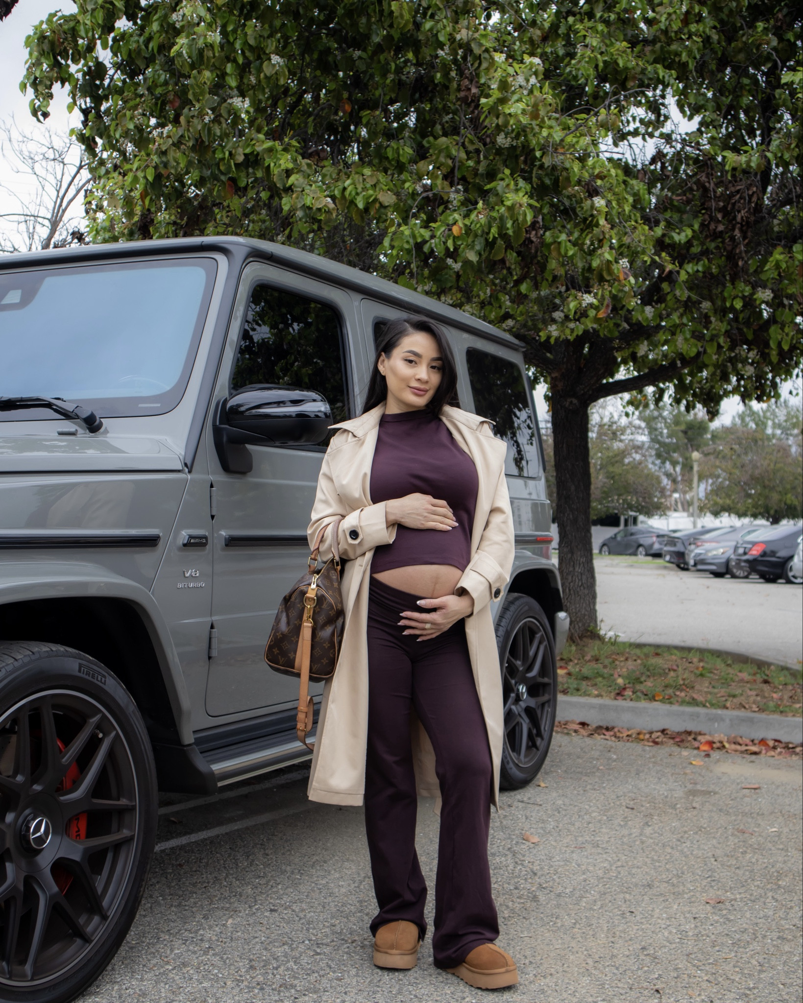 Non maternity fall outfit that can be worn under or over the bump 🤰🏻
The set is mostly cotton and the coat waterproof 

#LTKBump #LTKootd #LTKPetite