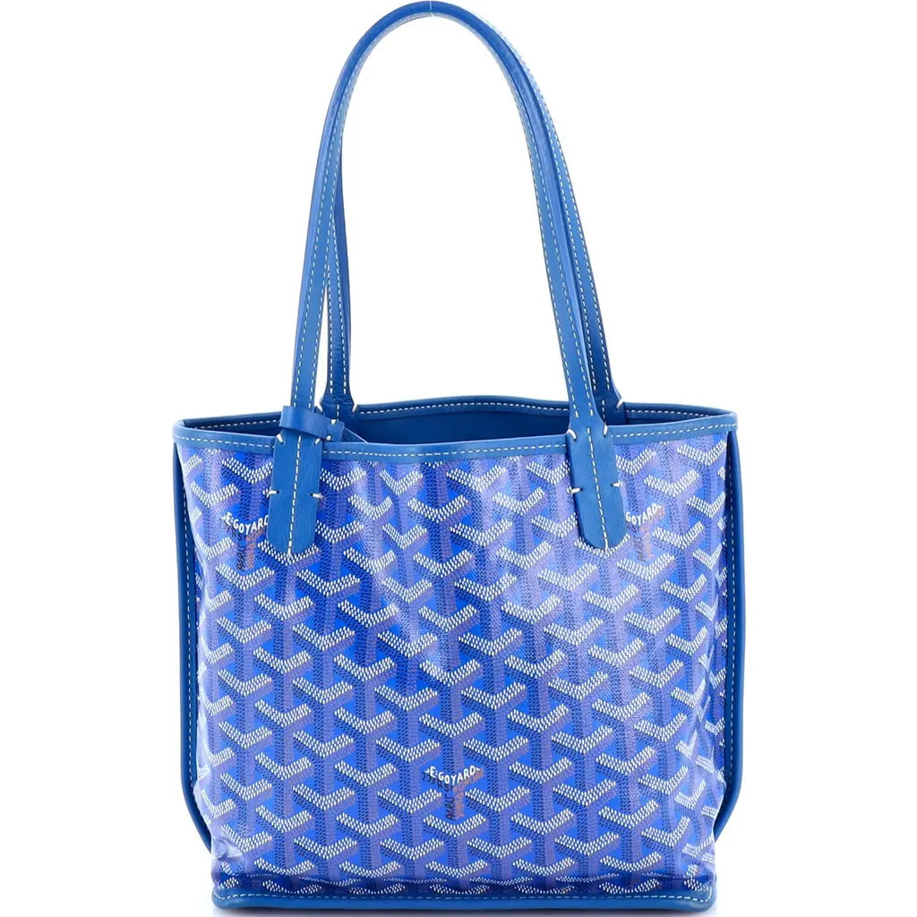Pre-Owned Goyard Anjou Reversible Tote Coated Canvas Mini in Blue at Nordstrom, Size X-Small | Nordstrom