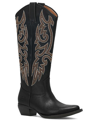 Women's Irlene Deco Stitch Knee High Western Boots | Macy's