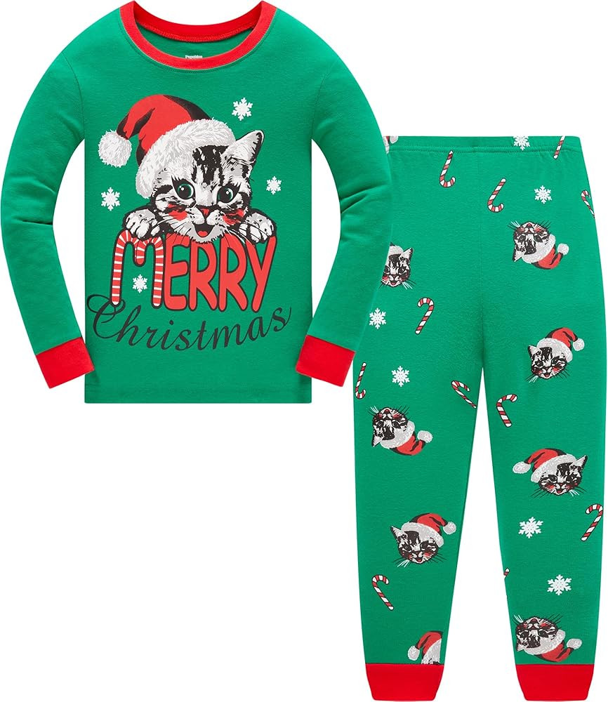 Little Boys Girls Christmas Pajamas Sets for Toddler 100% Cotton Dinosaur Starry Sleepwear Long S... | Amazon (US)