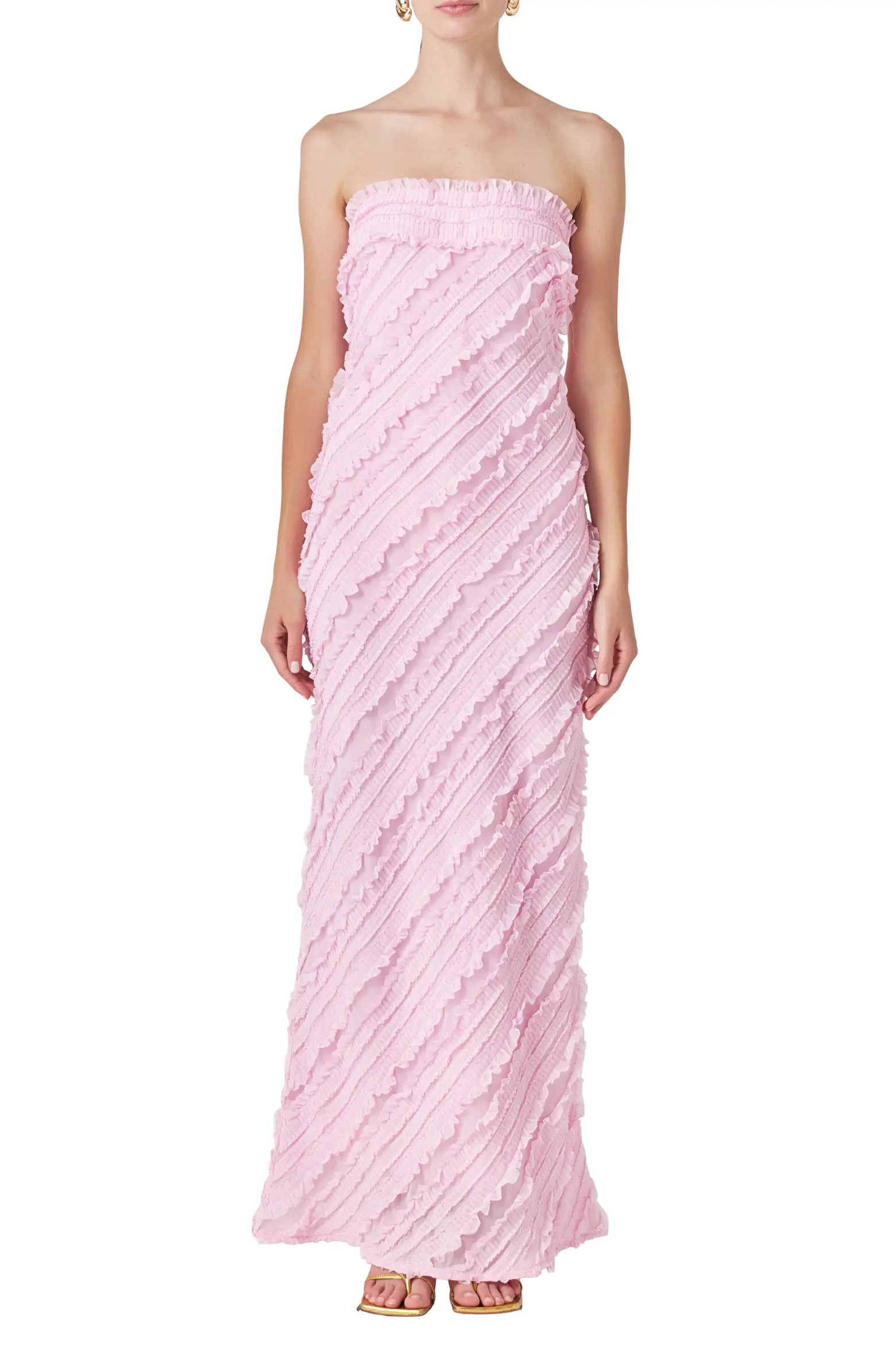 Endless Rose Ruffle Strapless Maxi Dress (Women) | Nordstrom | Nordstrom