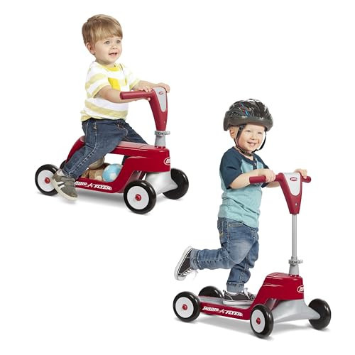 Radio Flyer Scoot 2 Scooter, Toddler Scooter or Ride On, For Kids Ages 1–4 Years, Red Ride On Toy, Large | Amazon (US)