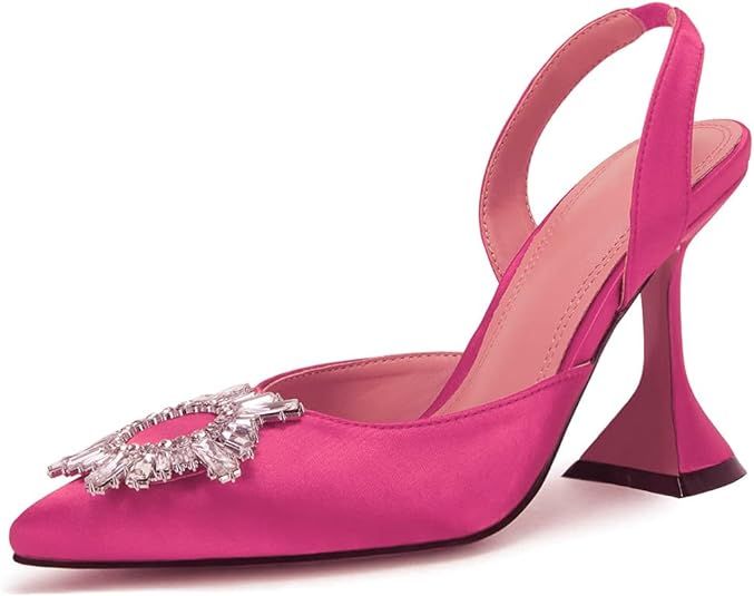 Roimaash Fashion Women Clear Pumps Slip on D Orsay Shoes | Amazon (US)