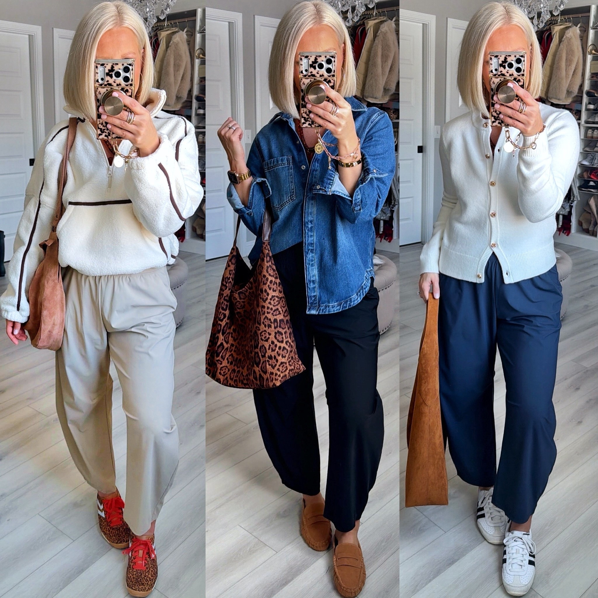 These pants are back!!!! There is a reason they have sold out multiple times and are a favorite around here!!!! 
⬇️⬇️⬇️
Pants size small (run big)
Pullover and denim top medium
Cardigan small

#LTKSaleAlert #LTKSeasonal #LTKActive