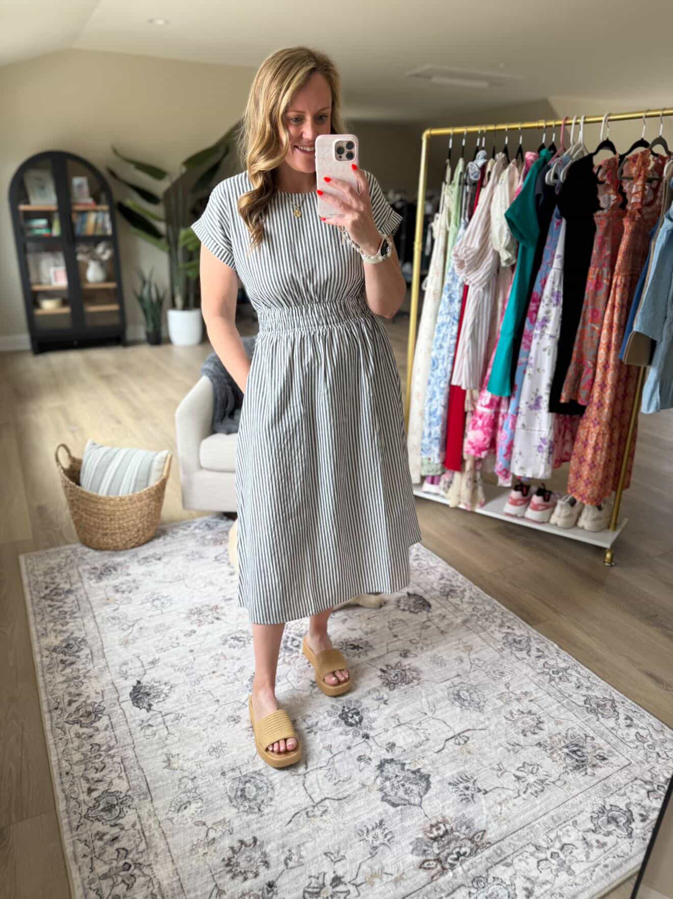Striped midi dress

Summer outfit summer dress Amazon fashion platform sandals

#LTKgrwm #LTKootd #LTKmomlife