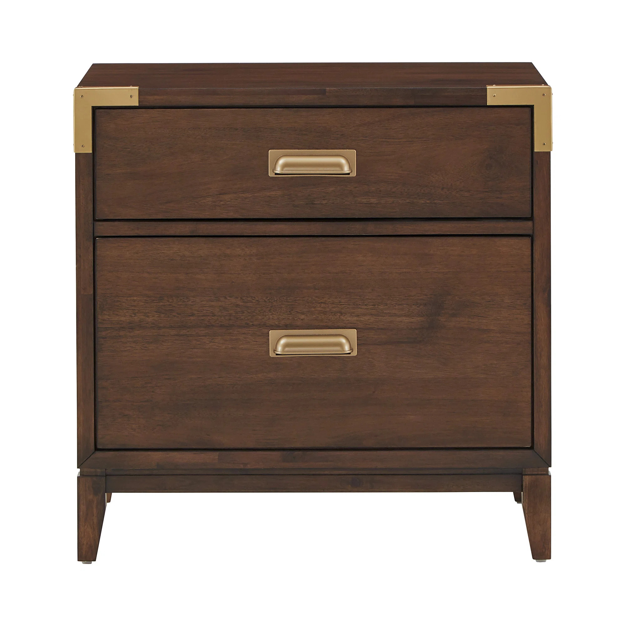 2 - Drawer Solid Wood Nightstand with Power Outlet | Wayfair North America