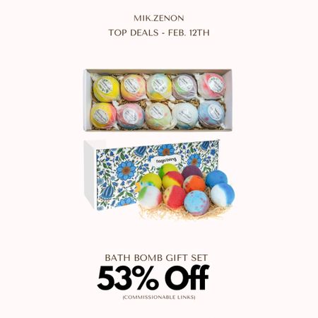 Price Drop Alert 🚨 53% off this bath bombs gift set. They come in a set of 10 and would be the perfect valentines gift for her!

#LTKunder50 #LTKsalealert #LTKhome