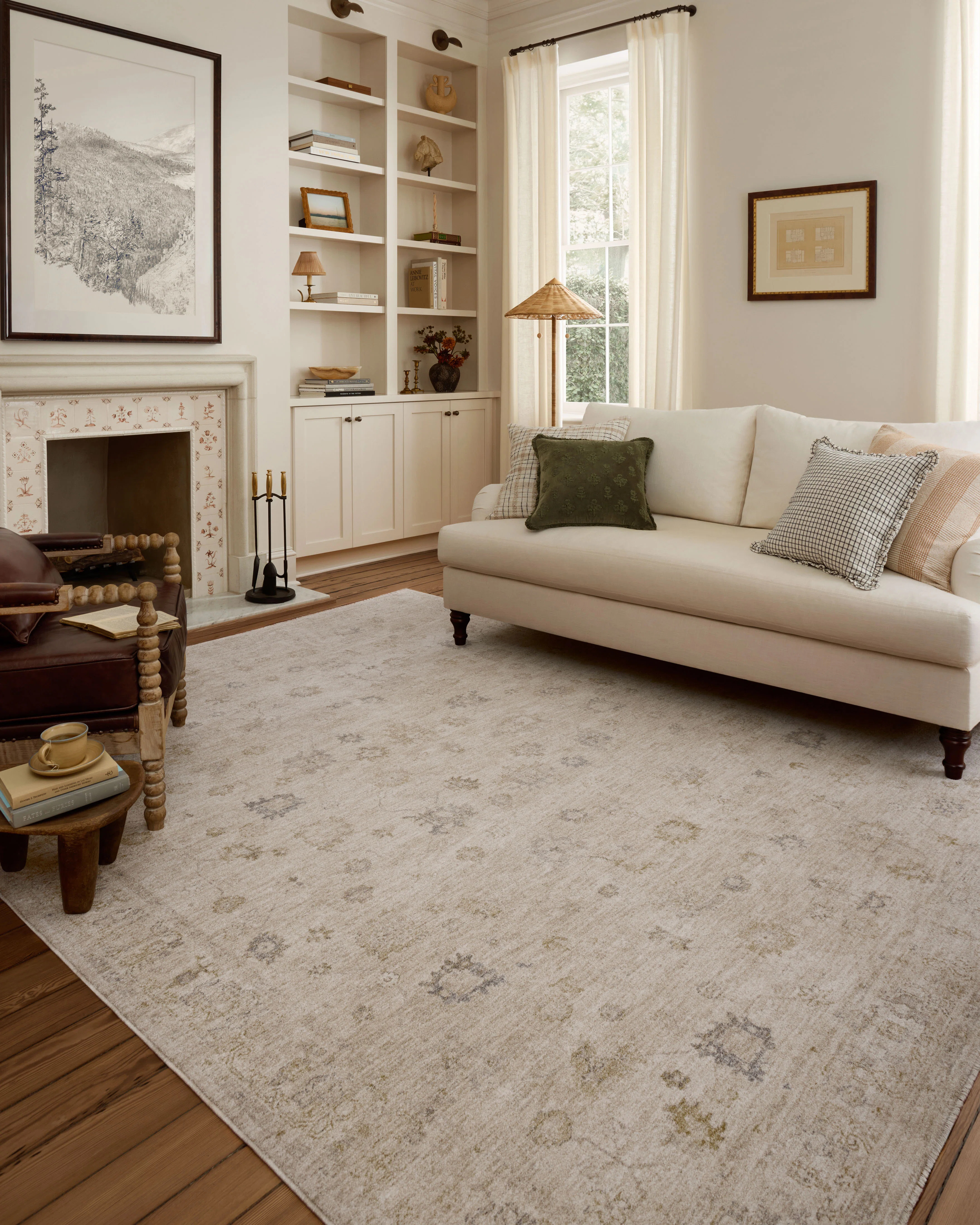 Chris Loves Julia x Loloi Louisa Oatmeal / Stone Area Rug | Wayfair North America