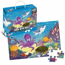 Jumbo Floor Puzzle For Kids Under Water World Jigsaw Puzzles Piece Ages Preschool Learning Development Toys Large Floor Puzzle For ToddlersKids Ages | SHEIN