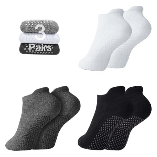 LKDxiangyu 3 pairs Grip socks Pilates grip socks Grip socks soccer Pilates socks Grip socks for women Pilates yoga socks (mixed color 003) | Amazon (US)